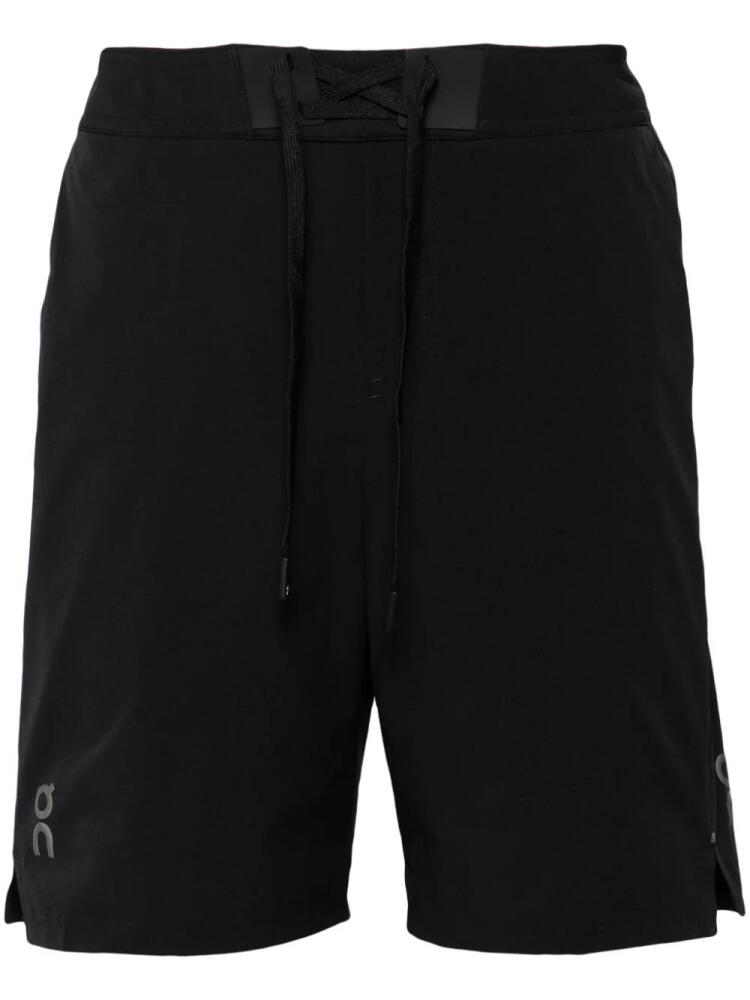 On Running logo-print running shorts - Black Cover