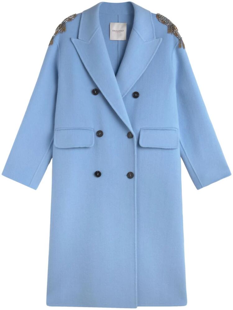 ERMANNO FIRENZE double breasted coat - Blue Cover