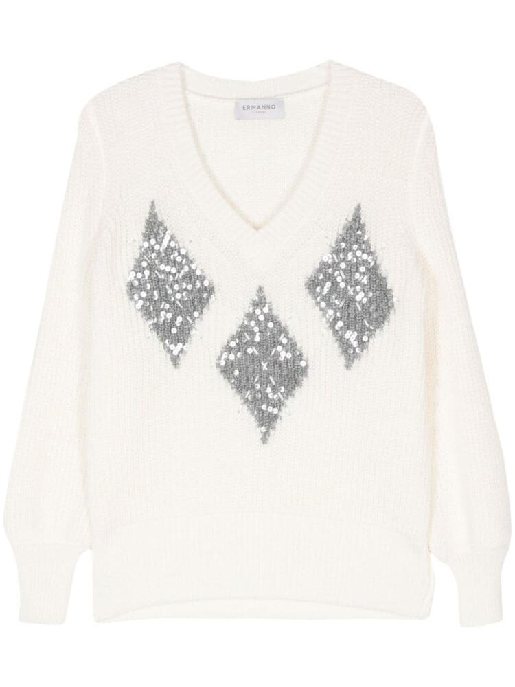 ERMANNO FIRENZE sequin-embellished sweater - Neutrals Cover