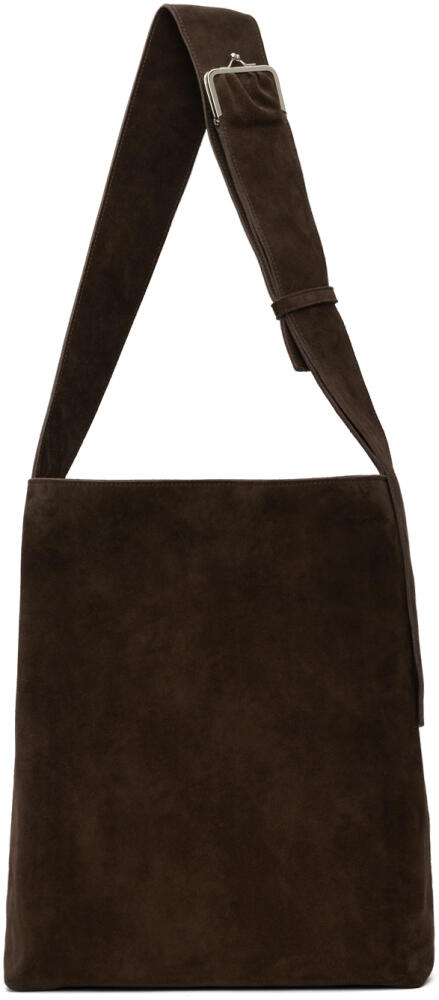 FIDAN NOVRUZOVA Brown Ava Suede Tote Cover