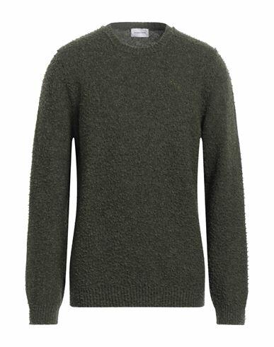 Scaglione Man Sweater Military green Merino Wool Cover