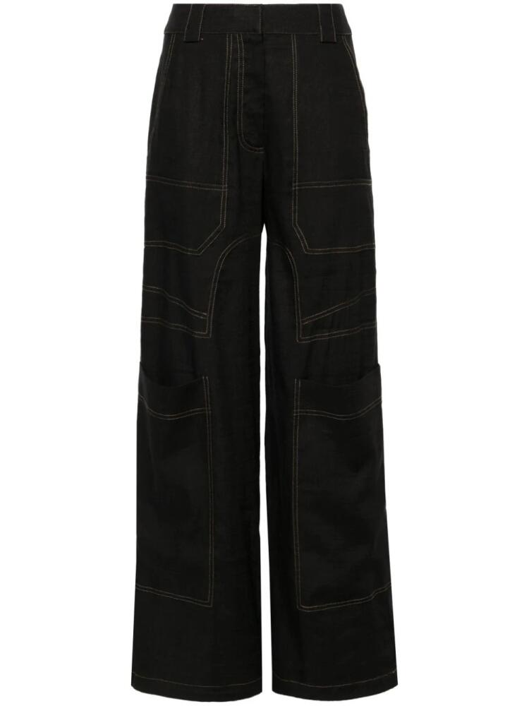 Cult Gaia Wynn high-waist cargo trousers - Black Cover