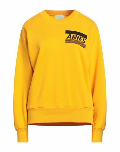 Aries Woman Sweatshirt Yellow Cotton Cover