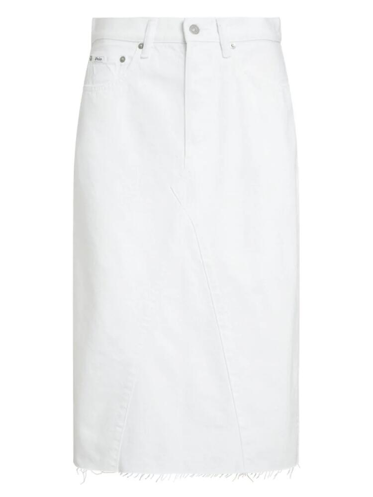 Polo Ralph Lauren denim midi-skirt - White Cover