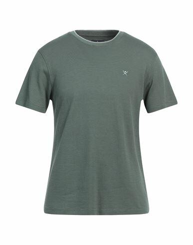 Hackett Man T-shirt Military green Cotton, Lyocell, Elastane Cover