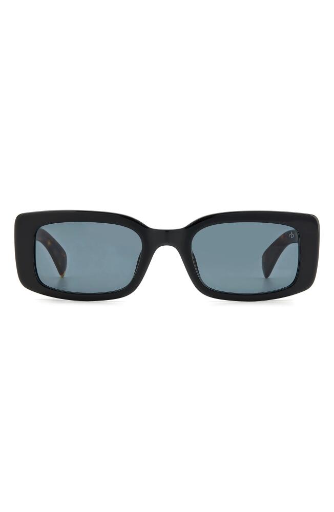 rag & bone 52mm Rectangular Sunglasses in Black/Grey Cover