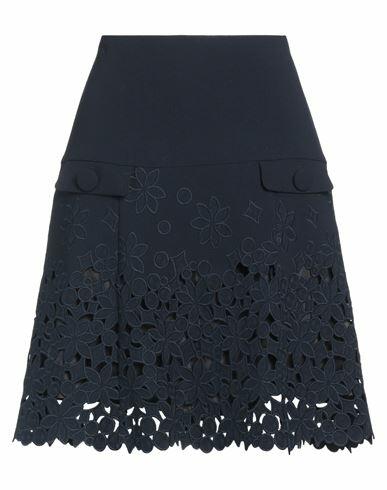 Maison Common Woman Mini skirt Midnight blue Wool, Polyamide Cover