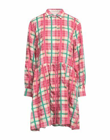 Le Sarte Pettegole Woman Mini dress Fuchsia Acetate, Linen, Cotton Cover