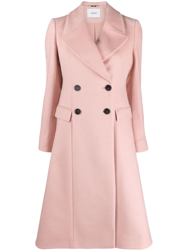 ERDEM double-breasted flared coat - Pink Cover