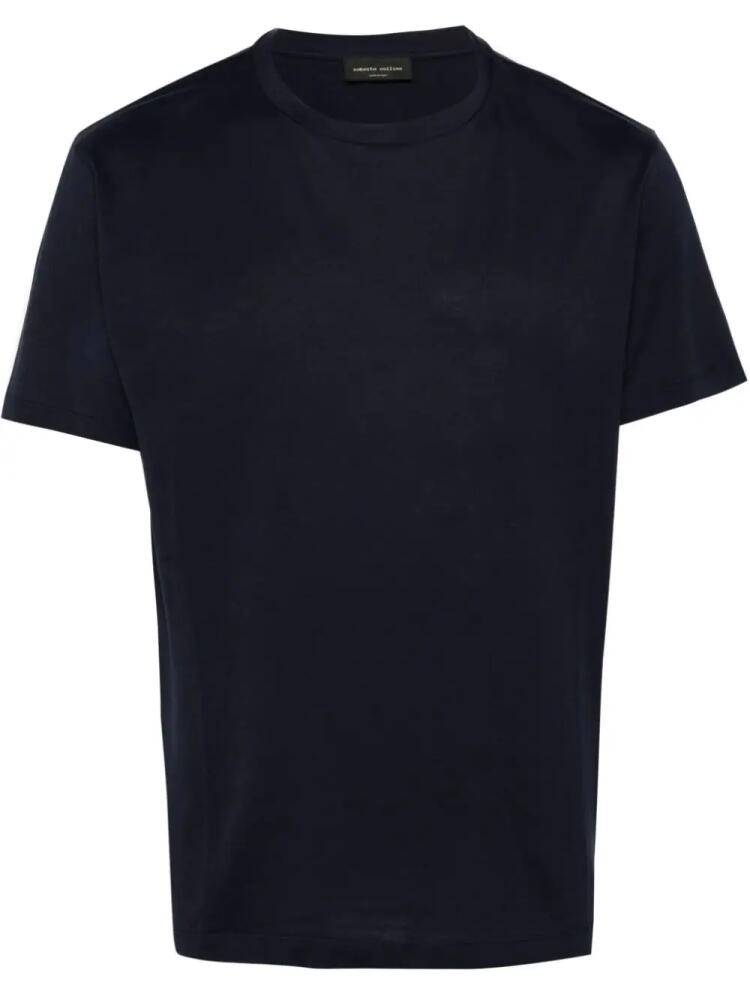 Roberto Collina crew-neck cotton T-shirt - Blue Cover