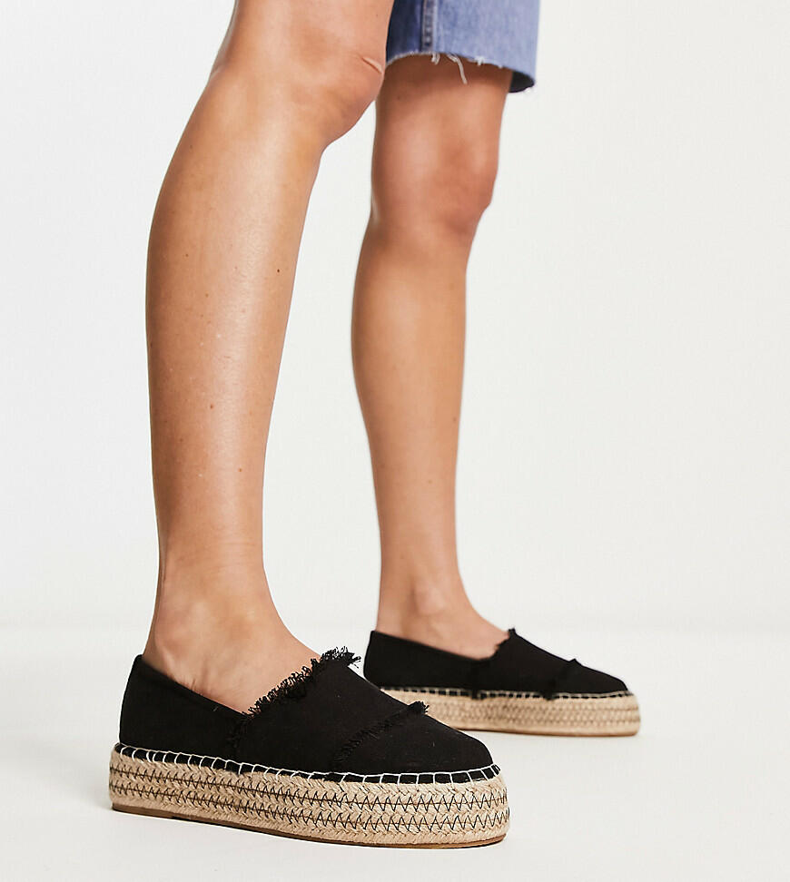 South Beach frayed espadrille in black Cover