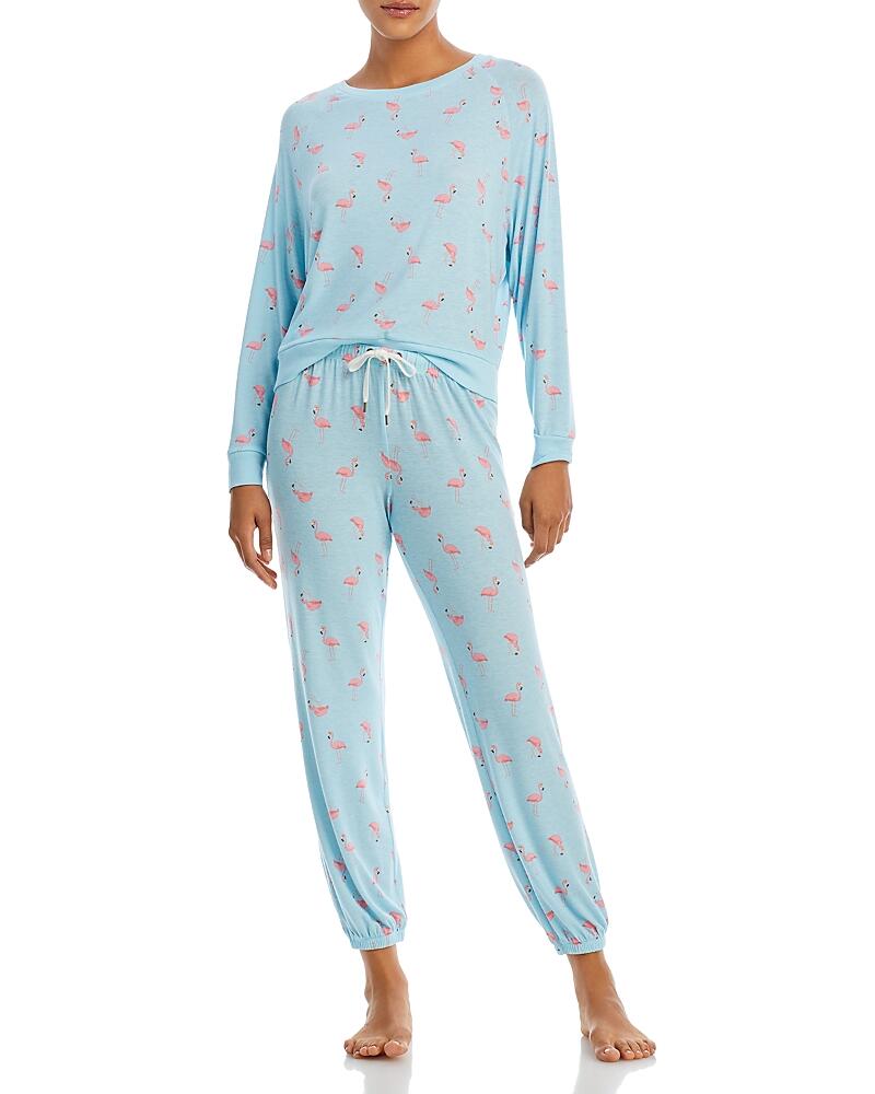 Honeydew Star Seeker Pajama Set in Blue Moontint Flamingo Cover