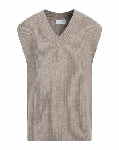 Selected Homme Man Sweater Dove grey Organic cotton, Wool Cover