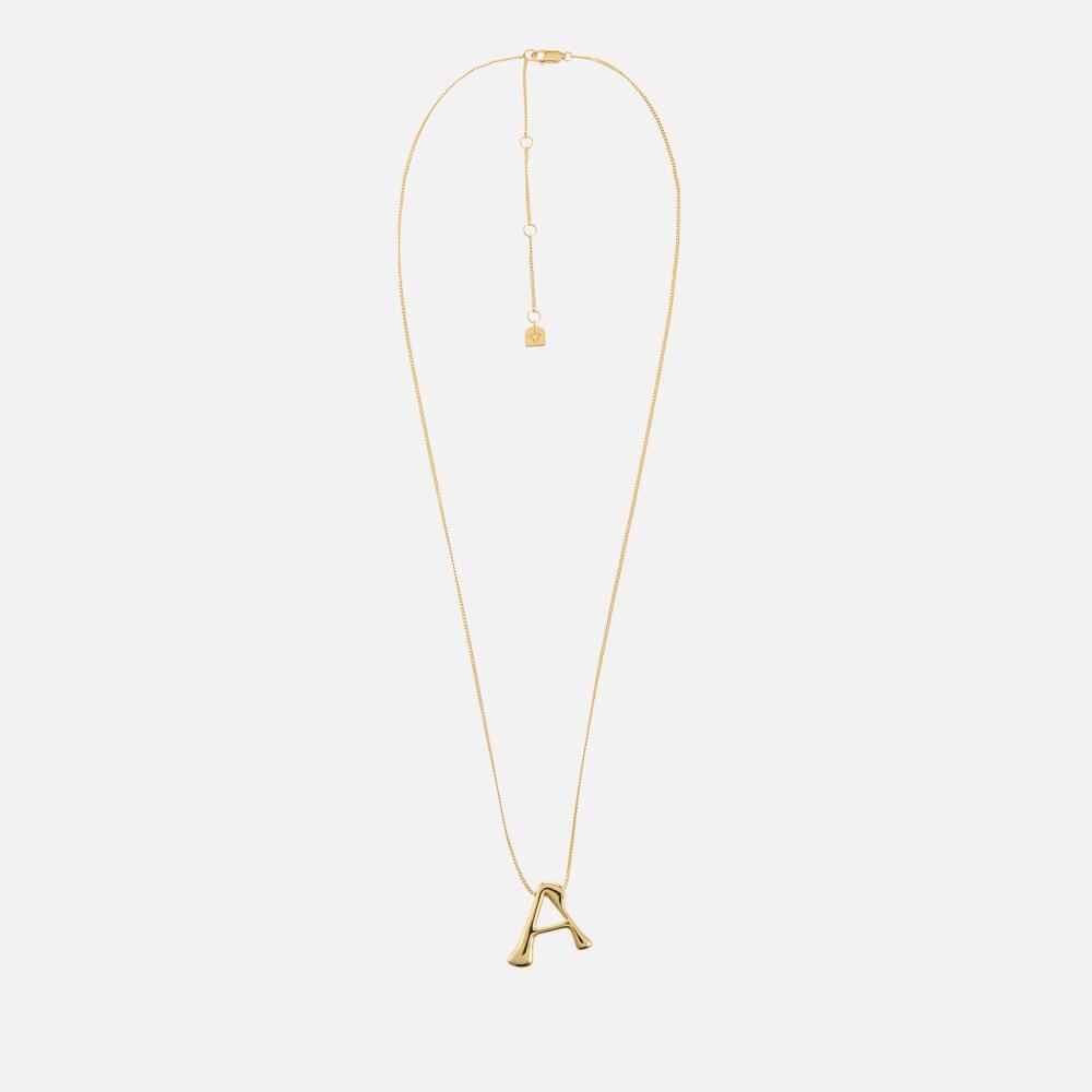 Astrid & Miyu Initial Bold 18K Gold-Plated Necklace Cover