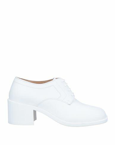 Maison Margiela Woman Lace-up shoes White Soft Leather Cover