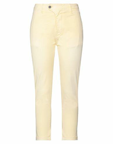 Cycle Woman Pants Yellow Cotton, Elastane Cover