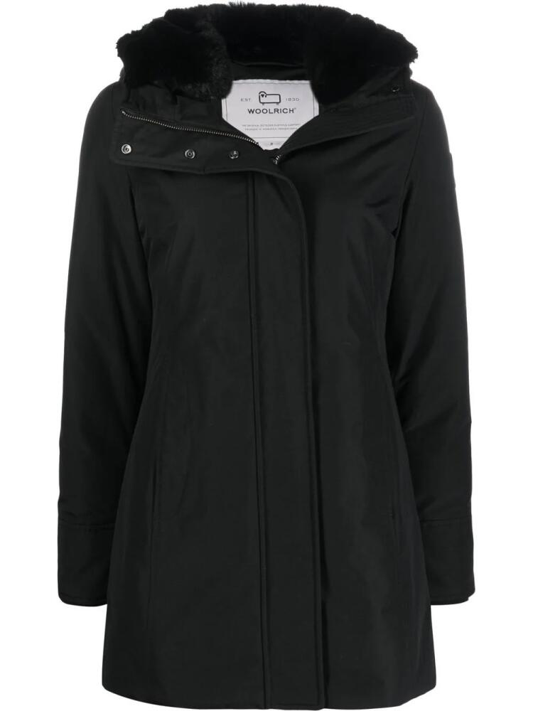 Woolrich logo-patch parka - Black Cover