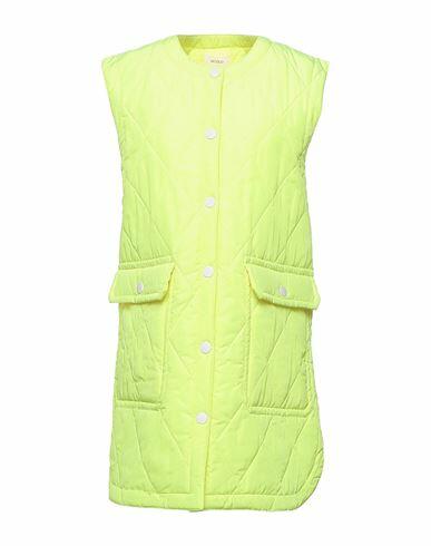 Vicolo Woman Coat Yellow Polyester, Polypropylene Cover