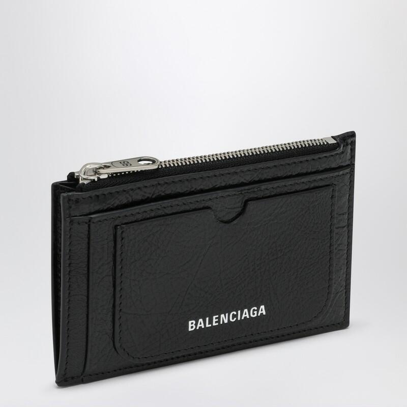 Balenciaga Superbusy black leather card holder Cover