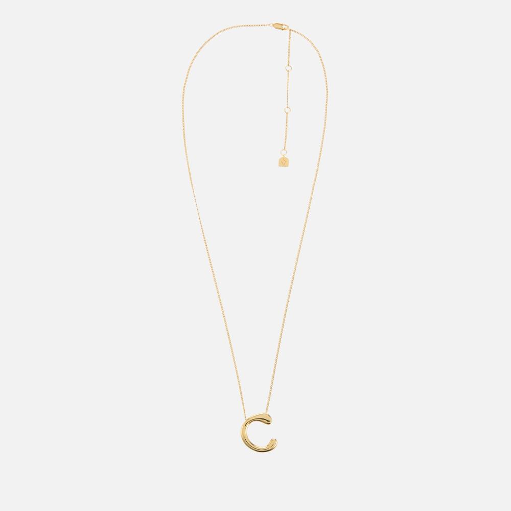 Astrid & Miyu Initial Bold 18K Gold-Plated Necklace Cover