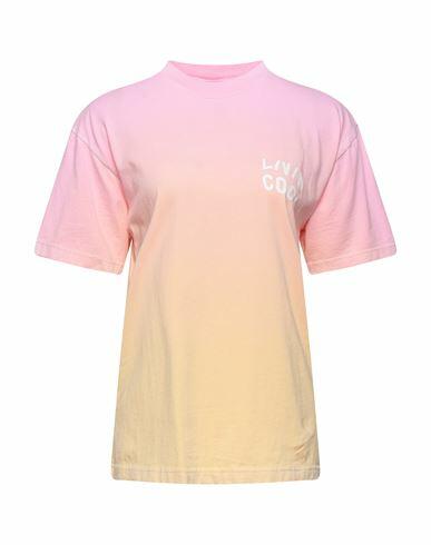 Livincool Woman T-shirt Pink Cotton Cover