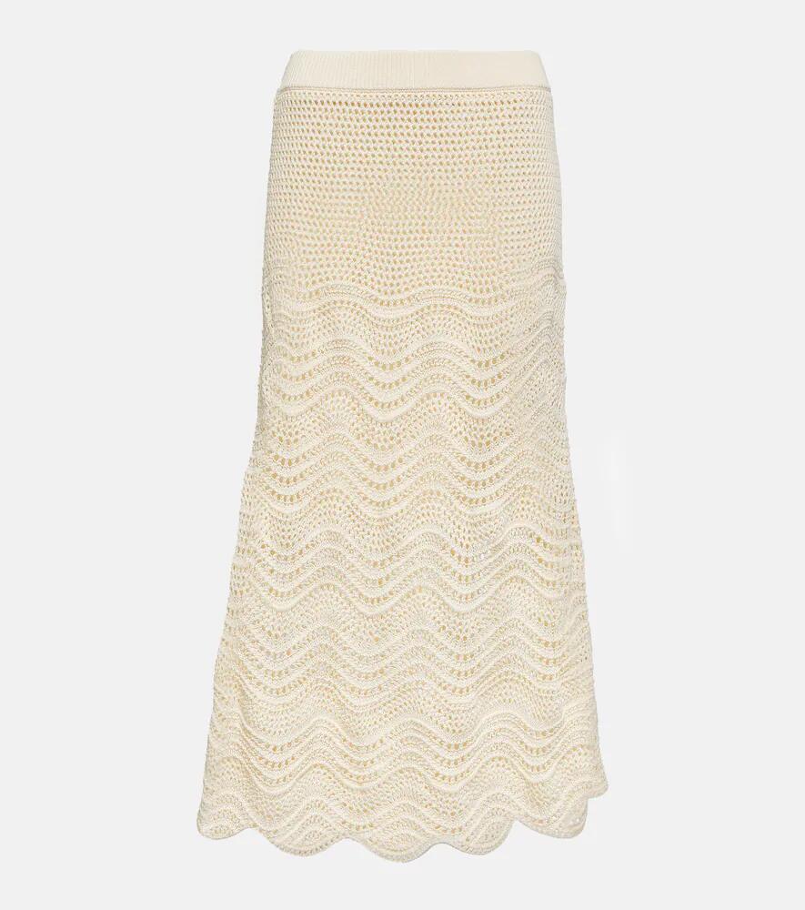 Zimmermann Devi crochet cotton midi skirt Cover