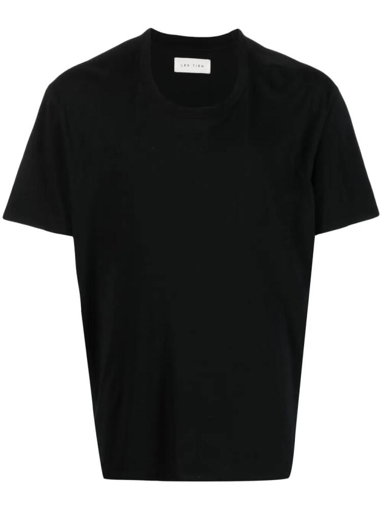 Les Tien plain cotton T-shirt - Black Cover