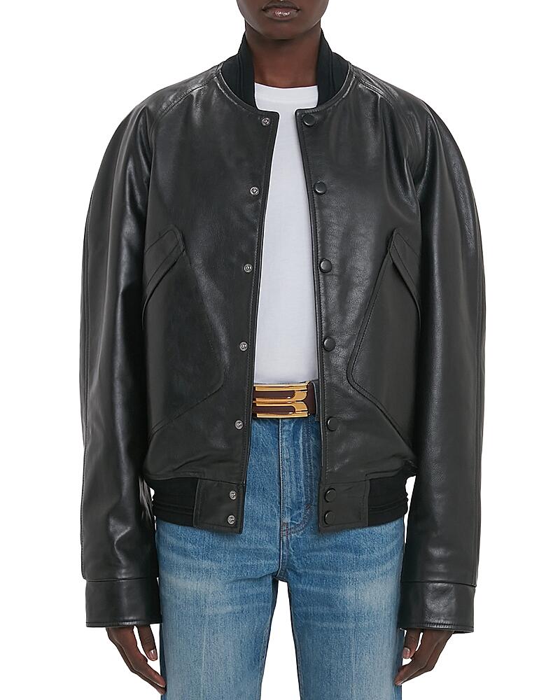 Victoria Beckham Leather Varsity Jacket Cover