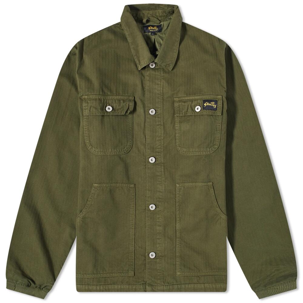 Stan Ray Men's Lined Pork Chop Jacket in Olive Herringbone Cover