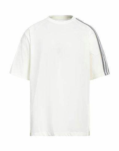 Y-3 Man T-shirt Ivory Cotton, Elastane Cover