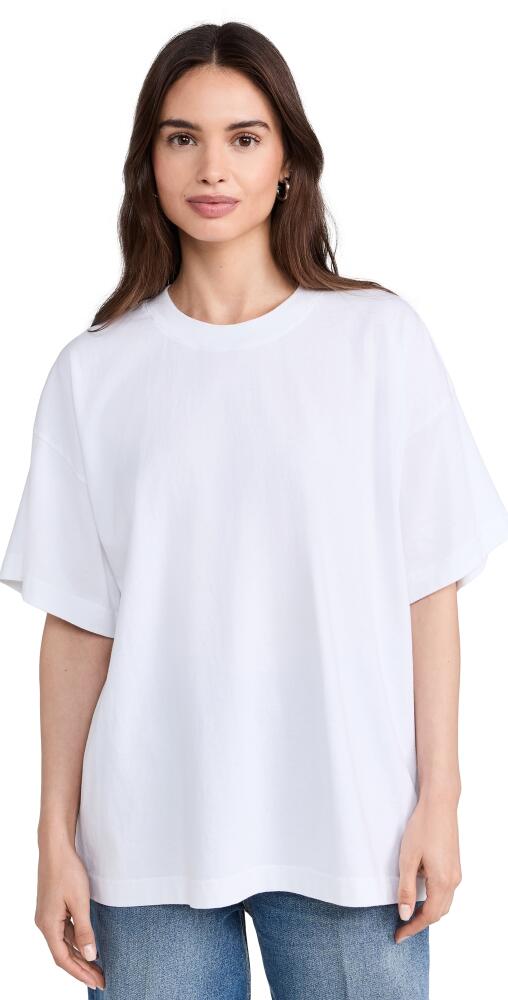 La Ligne Solid Super Oversize Short Sleeve Tee White Cover