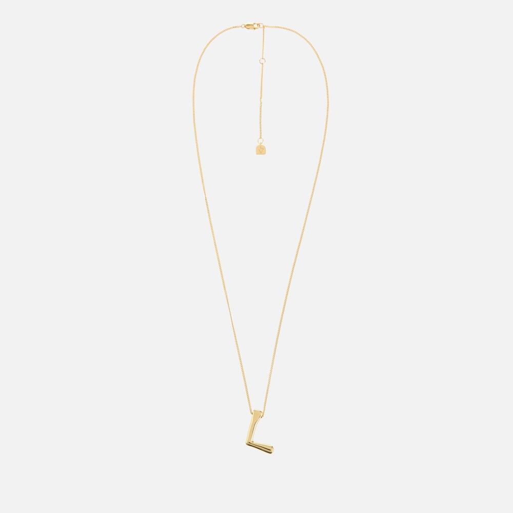 Astrid & Miyu Initial Bold 18K Gold-Plated Necklace Cover