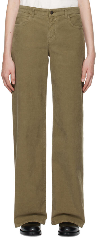 The Row Khaki Eglitta Trousers Cover