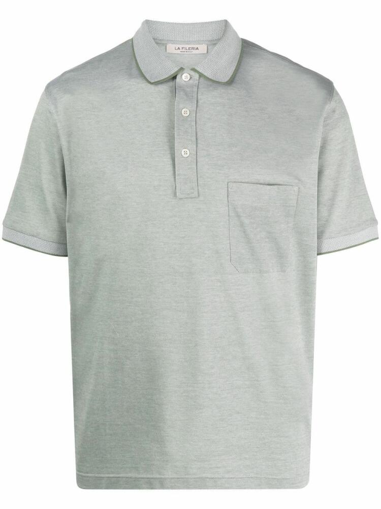 Fileria short-sleeved cotton polo shirt - Green Cover