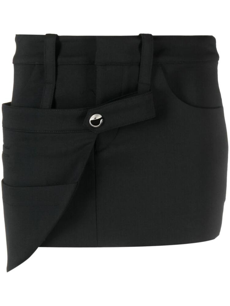 Coperni strap-detail mini skirt - Black Cover