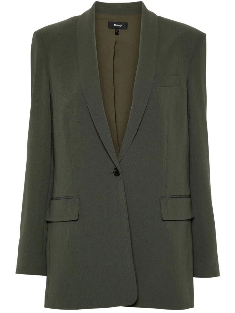 Theory Admiral crepe striped blazer - Green Cover