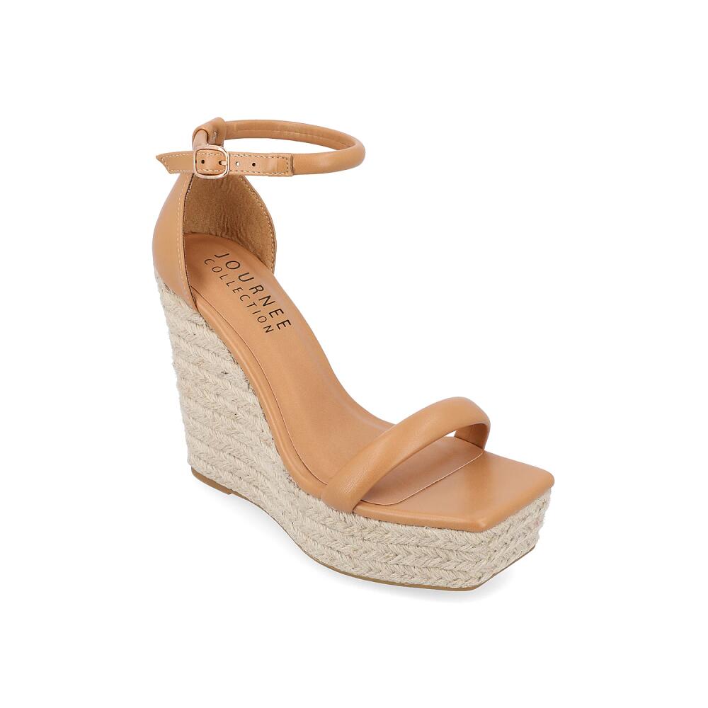 Journee Collection Olesia Espadrille Wedge Sandal | Women's | Tan Cover