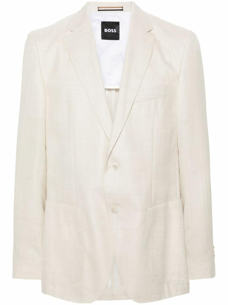 BOSS notched-lapels single-breasted blazer - Neutrals Cover