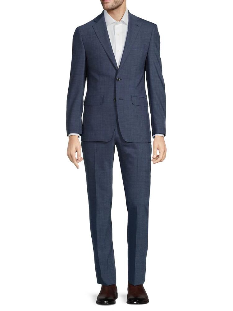 Calvin Klein Men's Slim Fit Wool Blend Suit - Dark Blue Cover