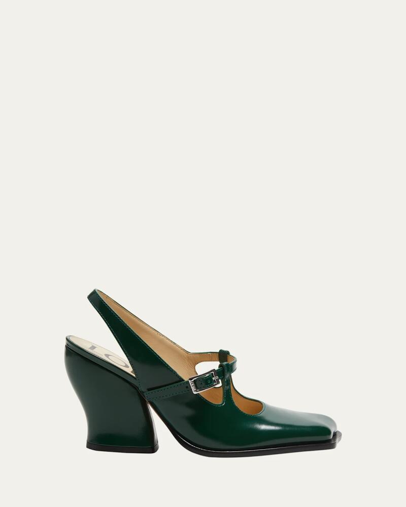 Loewe Onda Leather Mary Jane Slingback Pumps Cover