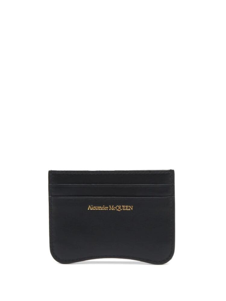 Alexander McQueen The Seal leather card holder - Black Cover