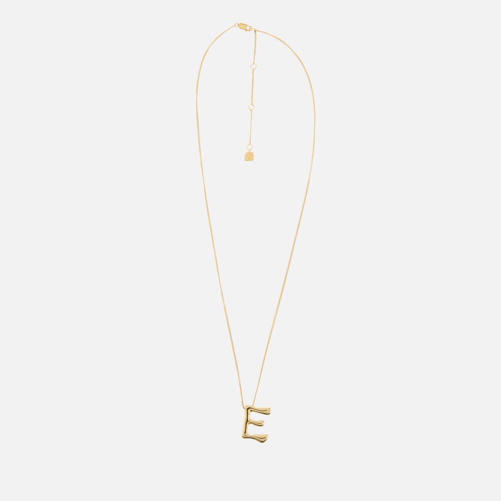 Astrid & Miyu Initial Bold 18K Gold-Plated Necklace Cover