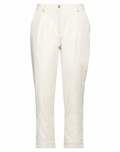 Take-two Woman Pants Cream Polyester, Elastane Cover