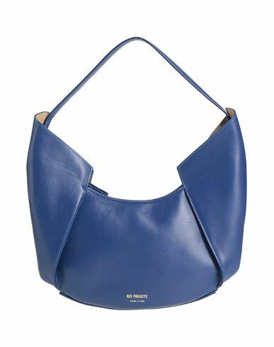 Ree Projects Woman Handbag Bright blue Calfskin Cover