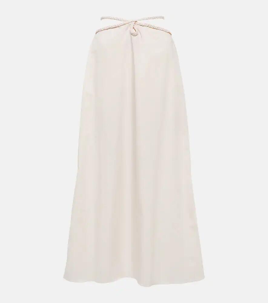 Johanna Ortiz Mother Nature cotton-blend midi skirt Cover