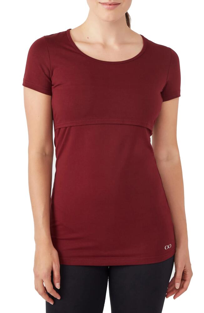 Modern Eternity Maternity/Nursing Tee in Burgundy Cover