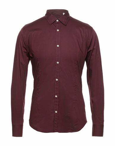 Takeshy Kurosawa Man Shirt Burgundy Cotton, Elastane Cover