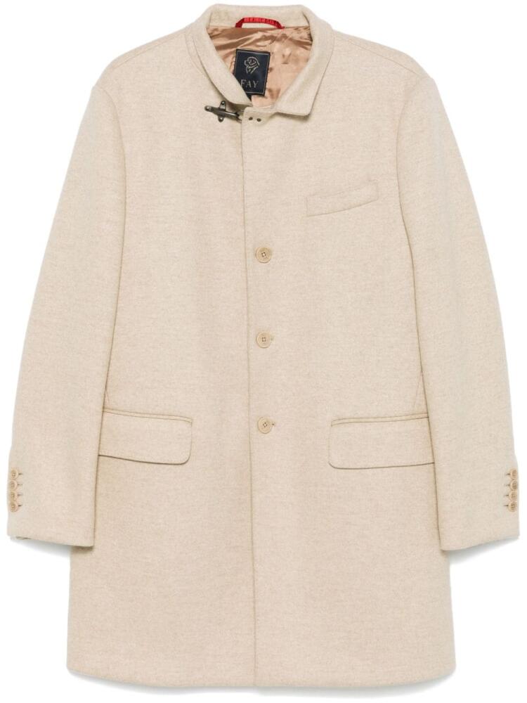 Fay single-breasted coat - Neutrals Cover