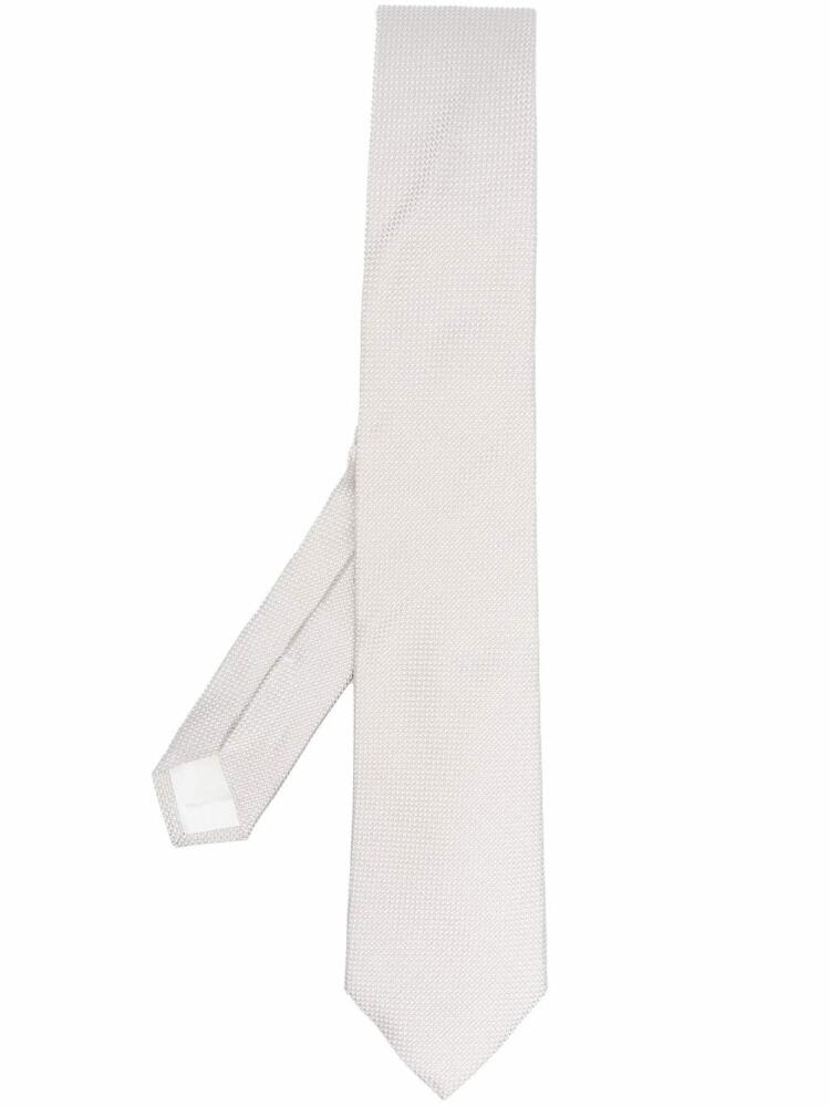 Tagliatore silk pointed-tip tie - Grey Cover