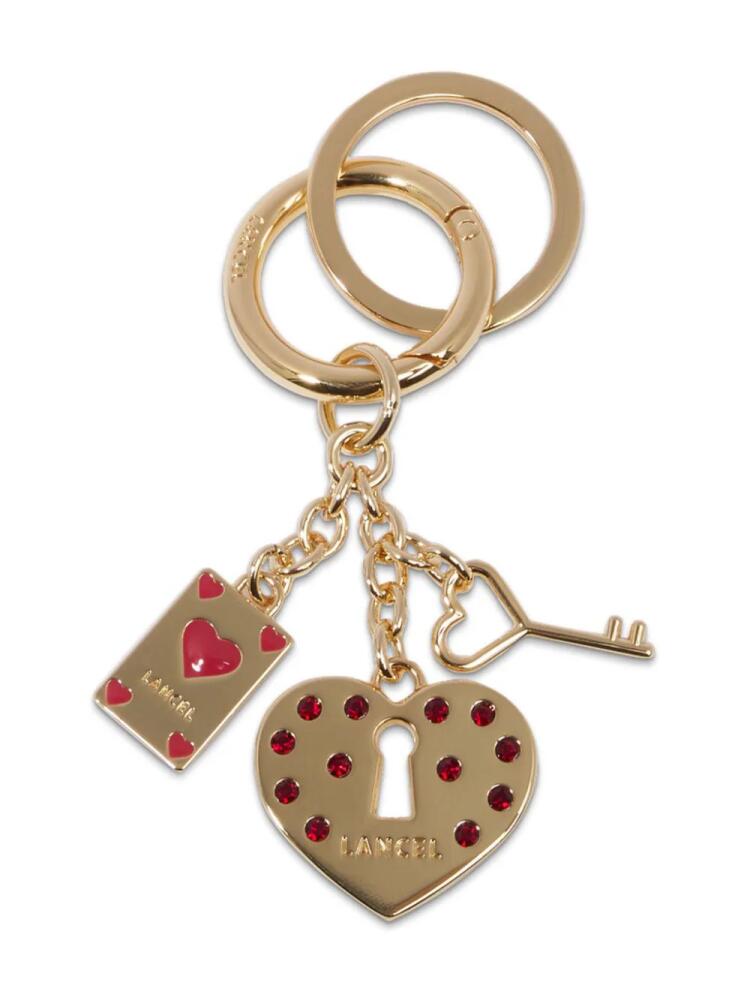 Lancel Crush crystal-embellished keyring - Gold Cover